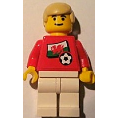 soccer player - welsh player 2 welsh flag torso sticker on front black number sticker on back specify number in listing