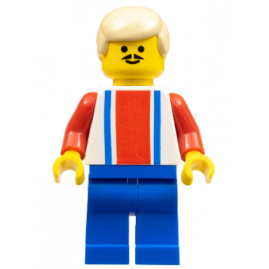 soccer player - red white and blue team with number 9 on back tan hair