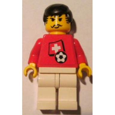soccer player - swiss player 3 swiss flag torso sticker on front black number sticker on back specify number in listing
