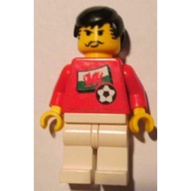 soccer player - welsh player 3 welsh flag torso sticker on front black number sticker on back specify number in listing
