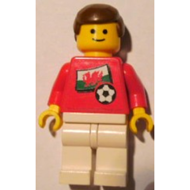 soccer player - welsh player 4 welsh flag torso sticker on front black number sticker on back specify number in listing