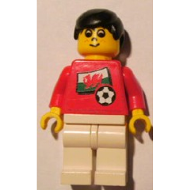 soccer player - welsh player 5 welsh flag torso sticker on front black number sticker on back specify number in listing