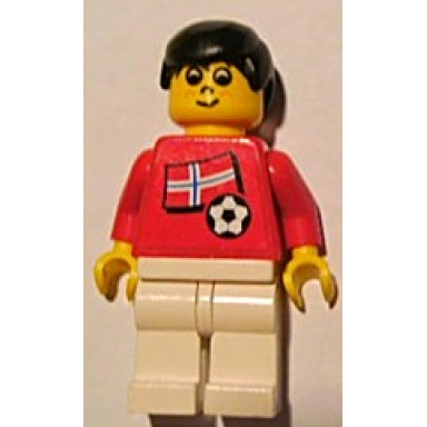 soccer player - norwegian player 5 norwegian flag torso sticker on front black number sticker on back specify number in listing