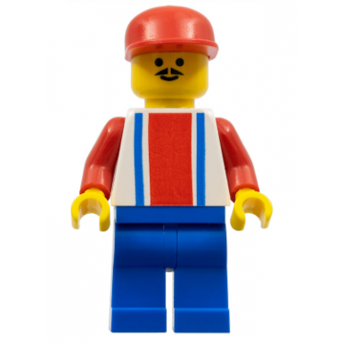 soccer player - red white and blue team with number 9 on back red cap