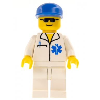 doctor - emt star of life white legs blue cap