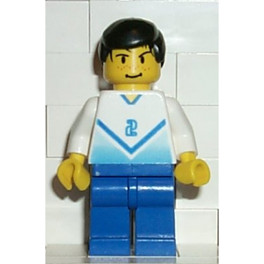 soccer player white blue team with shirt 2