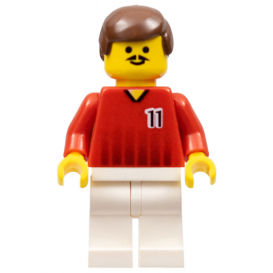 soccer player - red and white team with number 11