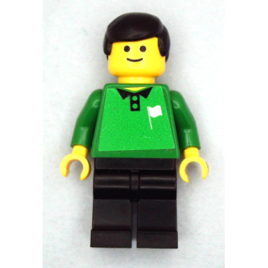 soccer referee green line - black legs white flag torso sticker shell