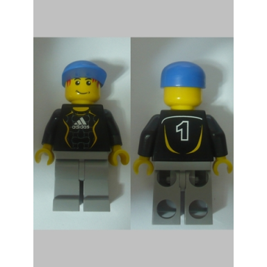 soccer goalie black - adidas logo white and yellow torso stickers 1