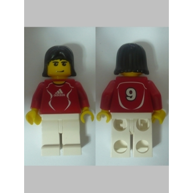 soccer player red - adidas logo red and white torso stickers 9