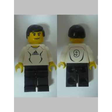 soccer player white - adidas logo white and black torso stickers 9