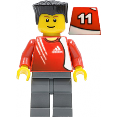 soccer player - adidas logo red torso stickers 11