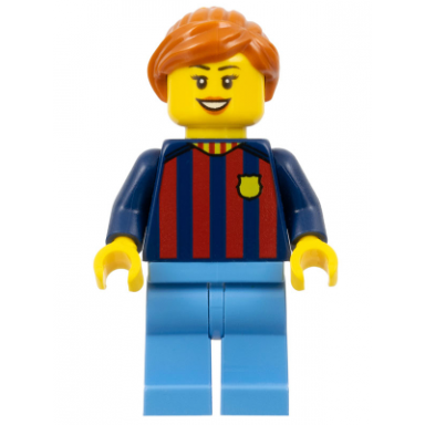 soccer fan - fc barcelona female medium blue legs