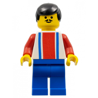 soccer player - red white and blue team with number 4 on back