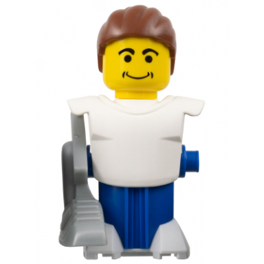 mcdonalds sports soccer player - white torso and blue base without stickers