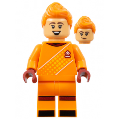 soccer spectator - orange goalie uniform orange hair