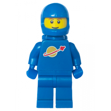 classic space - blue with air tanks and motorcycle standard helmet brown eyebrows thin grin reissue