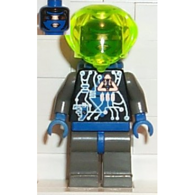 insectoids zotaxian alien - female gray and blue with silver circuits with air tanks gypsy moth navigator sharp