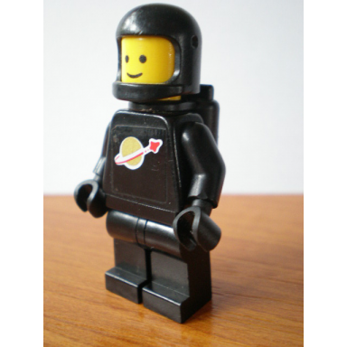 classic space - black with air tanks stickered torso pattern