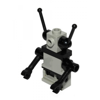 classic space droid - hinge base light gray with black arms and antennas