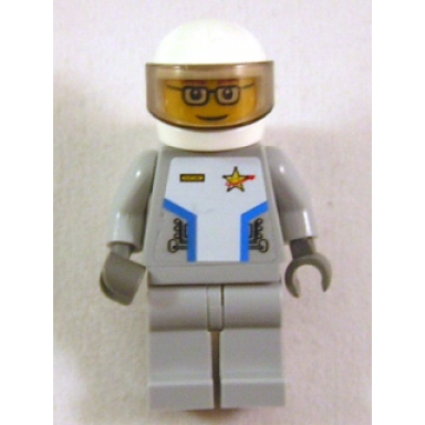 star justice astronaut 2 - with torso sticker glasses gold badge