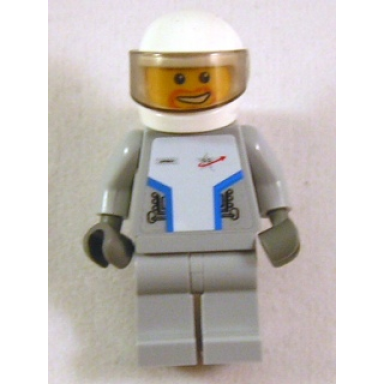 star justice astronaut 3 - with torso sticker beard around mouth silver badge