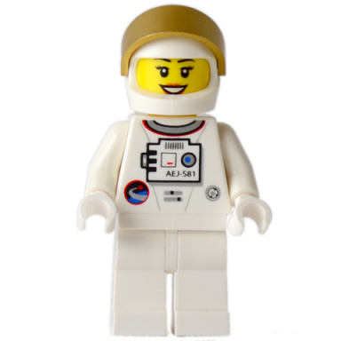 shuttle astronaut - female smile with teeth