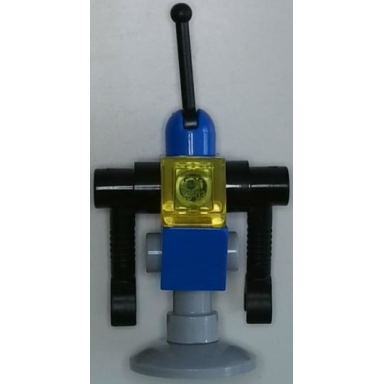 classic space droid - light bluish gray and blue with trans-yellow eye and black arms the pilots droid