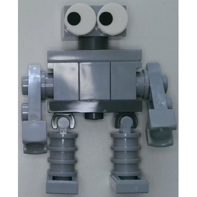 classic space droid - light bluish gray with white eyes the robot