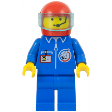 launch command - crew red helmet trans-light blue visor