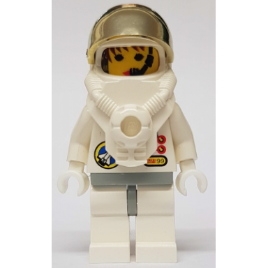 space port - astronaut 2 red buttons white legs with light gray hips female