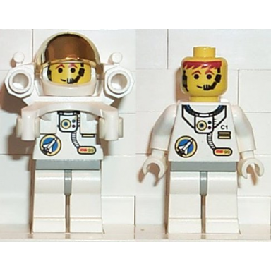 space port - astronaut c1 white legs with light gray hips rocket pack
