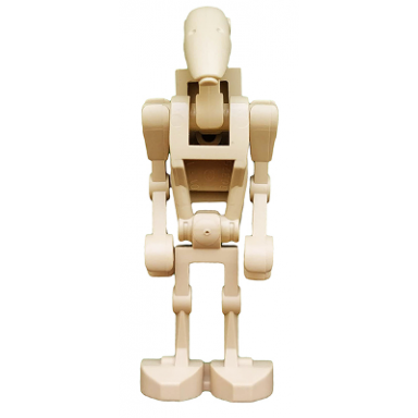 battle droid - tan angled arms 1 x 2 plate on back