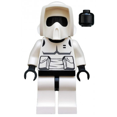 imperial scout trooper - plain black head dark bluish gray torso print