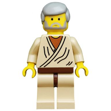 obi-wan kenobi with light gray hair old