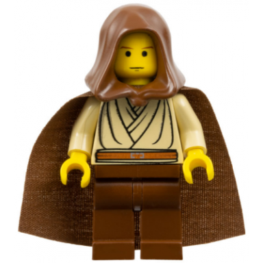obi-wan kenobi young with hood and cape