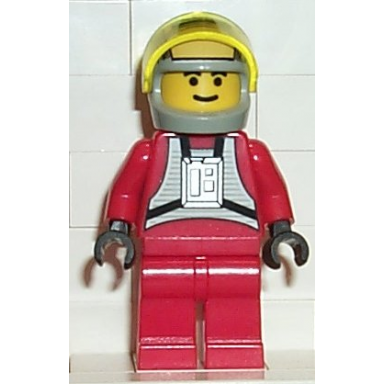 rebel pilot b-wing yellow head light gray helmet trans-yellow visor