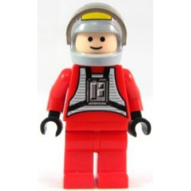 rebel pilot b-wing - light nougat head light bluish gray helmet trans-brown visor red flight suit