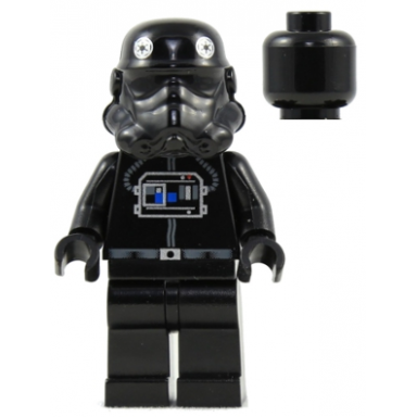 imperial tie fighter interceptor pilot - black head