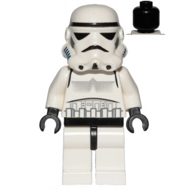imperial stormtrooper - black head solid mouth helmet