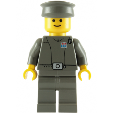 imperial officer captain commandant commander - police cap yellow head with standard grin