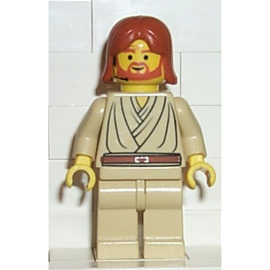 obi-wan kenobi young with dark orange hair and headset