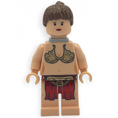 princess leia - jabba slave outfit reddish brown ponytail neck bracket