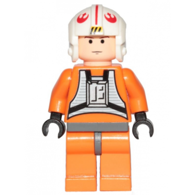 luke skywalker - light nougat x-wing pilot suit simple torso and helmet