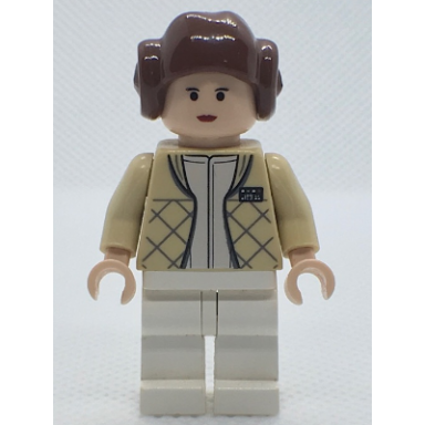 princess leia - hoth outfit smooth hair with buns