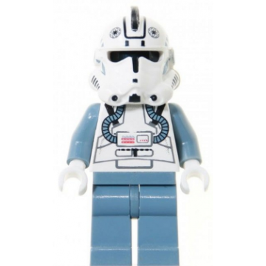 clone trooper v-wing pilot phase 2 - sand blue arms and legs black head