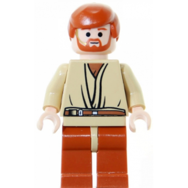 obi-wan kenobi - light nougat dark orange hair and legs gold headset