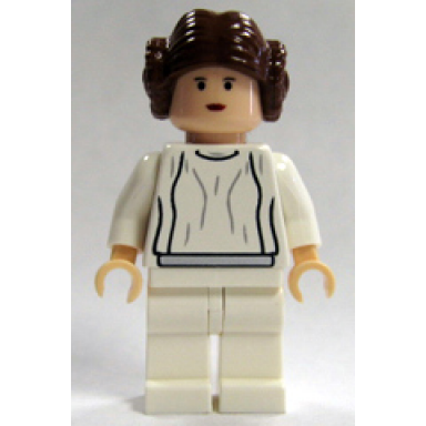 princess leia - light nougat white dress small eyes