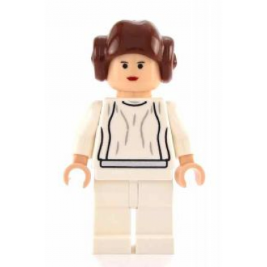 princess leia - light nougat white dress small eyes smooth hair