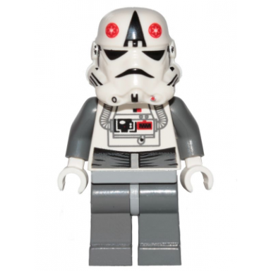 at-at driver - red imperial logo bluish grays black head stormtrooper helmet